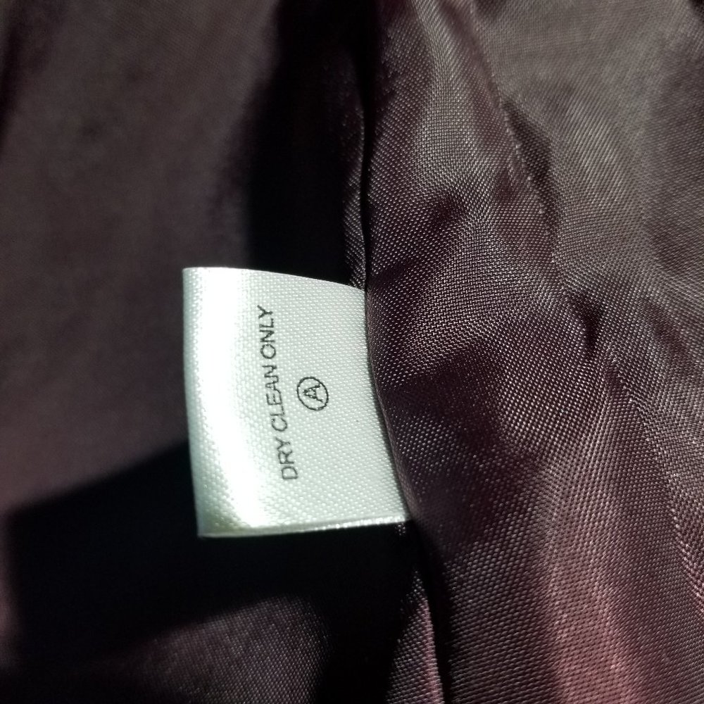 Women’s Burgundy & Gold Jacket Blazer Erin LondonJacquard Fabric Lined  Size 8 - Picture 4 of 9
